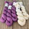 Orchid Island Summer Top Knitting Set, Purple Lemon Spritz Tee KAL, bamboo linen treasures yarn