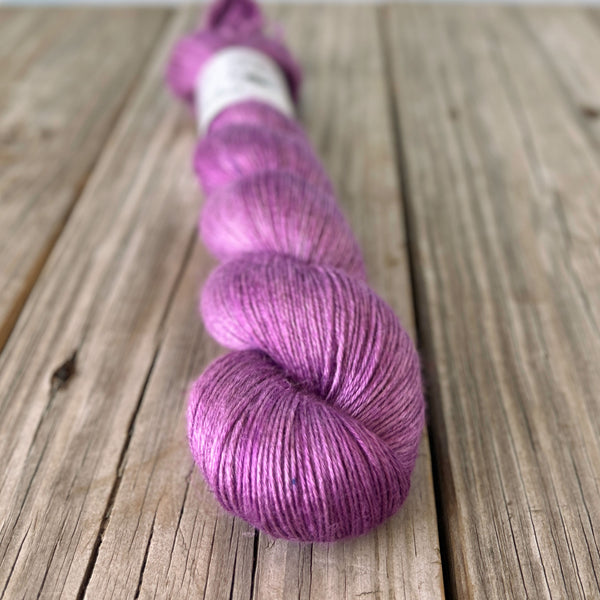 Orchid Island, purple Bamboo Linen Treasures Yarn, Fingering Weight Yarn