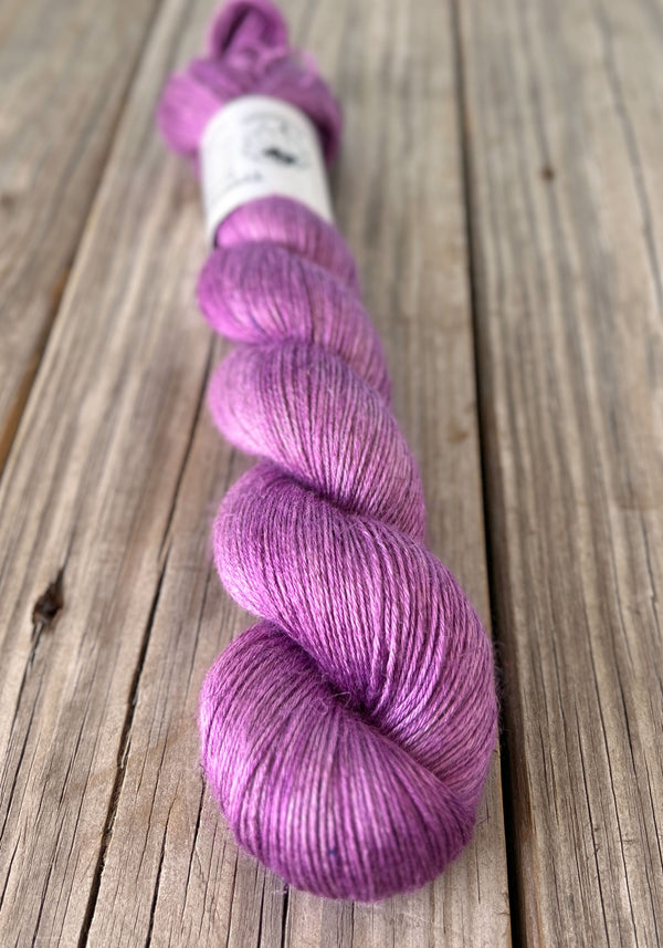 Orchid Island, purple Bamboo Linen Treasures Yarn, Fingering Weight Yarn