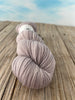 Pieces of Eight, Organic Merino Sport Treasures Yarn, silver light gray yarn