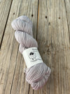 Pieces of Eight, Organic Merino Sport Treasures Yarn, silver light gray yarn