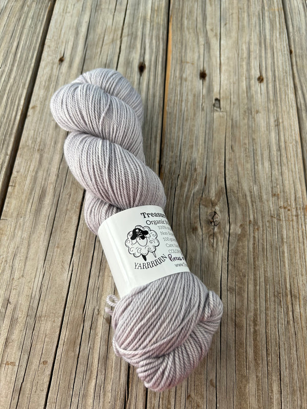 Pieces of Eight, Silver Gray, Organic Merino Sport Treasures Yarn