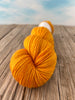 Poseidon's Trident, Organic Merino Sport Treasures Yarn, goldenrod yellow yarn