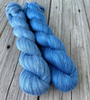 Powder Blues, light baby blue Bamboo Linen Treasures Yarn, Fingering Weight Yarn