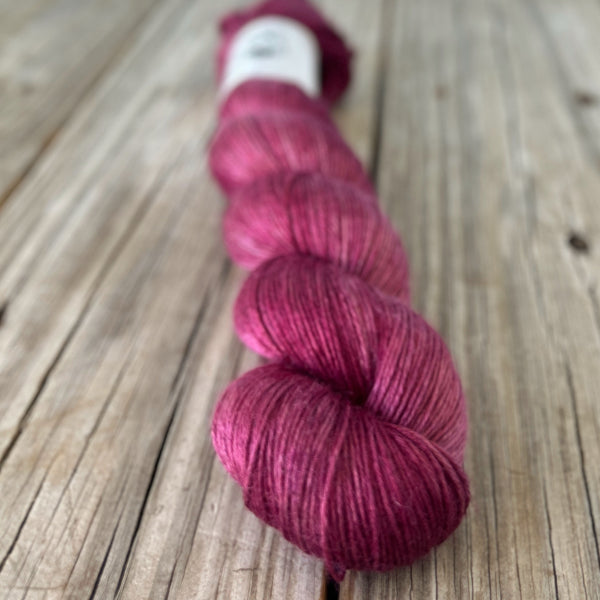 Pretty Lass, Berry Magenta Bamboo Linen Treasures Yarn, Fingering Weight Yarn