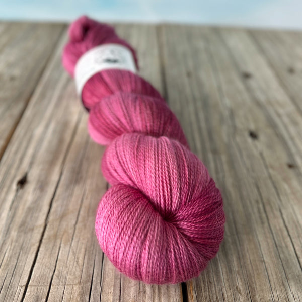 40% Off Pretty Lass, Light Cranberry Wine, Silk Treasures Lace Yarn
