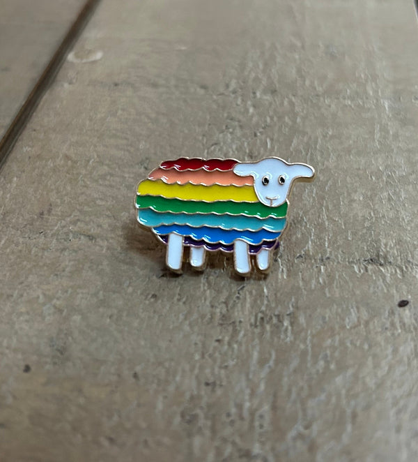 Rainbow Sheep Enamel Pin