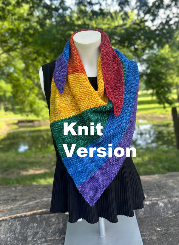 Rainbow Mini Skein Kit | Knit Shawl or Crochet Cowl