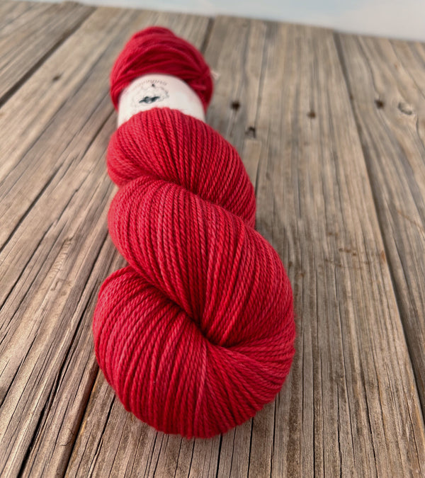 Ruby Daggers, Red, Organic Merino Sport Treasures Yarn