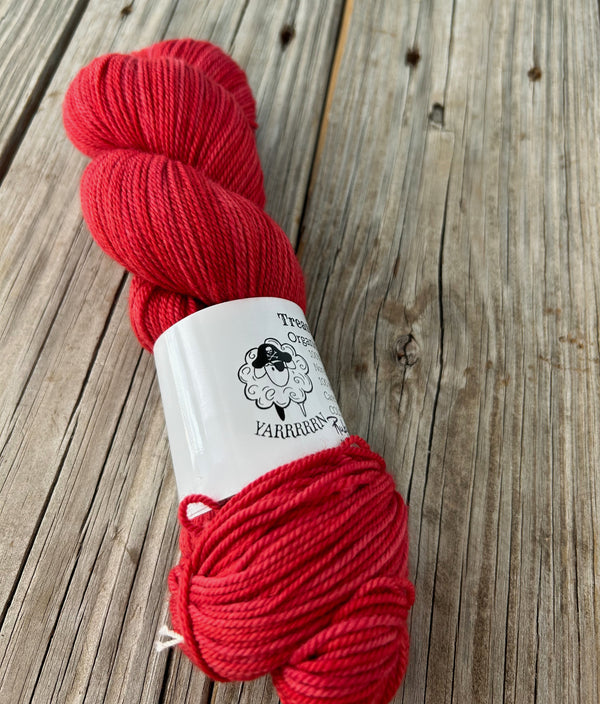 Ruby Daggers, Red, Organic Merino Sport Treasures Yarn