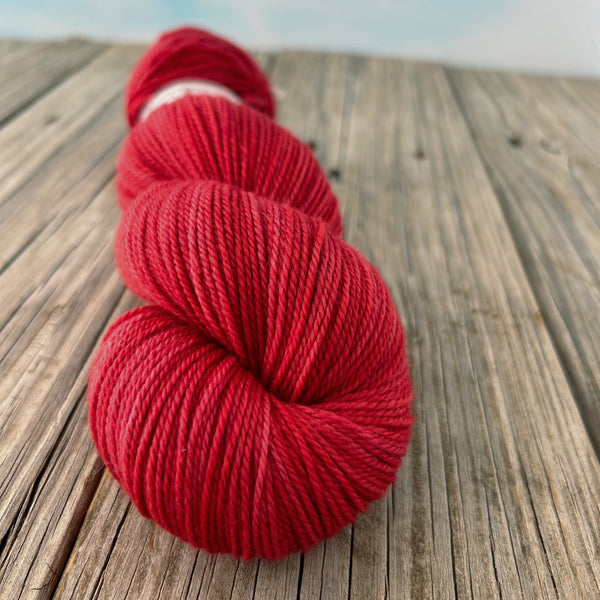 Ruby Daggers, Red, Organic Merino Sport Treasures Yarn
