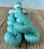 Sea Glass, Light Teal Bamboo Linen Treasures Yarn, Fingering Weight Yarn