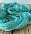 Sea Glass, Light Teal Bamboo Linen Treasures Yarn, Fingering Weight Yarn