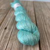 Sea Glass, Light Teal Bamboo Linen Treasures Yarn, Fingering Weight Yarn
