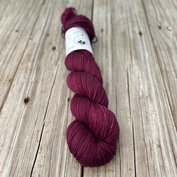 Song of the Sirens, Wine Treasured DK Luxe Yarn, hand dyed yarn