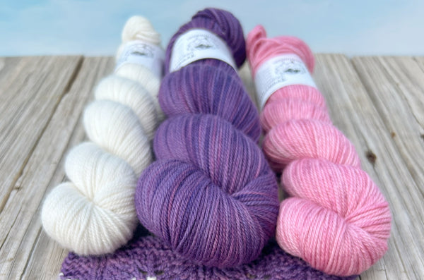 Spring Pink Purple, Astro Pop Tee Yarn Set, 2025 4 Day KAL