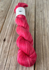 Swift Tides, Pink Red Fuchsia Bamboo Linen Treasures Yarn, Fingering Weight Yarn