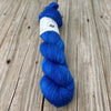 Swimmin with the Fishes, Sapphire Blue Treasured DK Luxe Yarn, hand dyed yarn