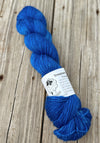 Swimmin with the Fishes, Sapphire Blue Treasured DK Luxe Yarn, hand dyed yarn