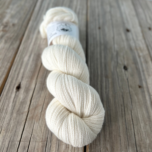 40% Off White Sand Beaches, Cream Off White, Silk Treasures Lace Yarn