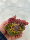Pink Felted Flower Pin, hand crocheted lapel pin, wool
