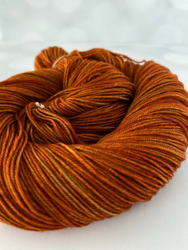Lusty Wench, Treasured Yak Toes Sock Yarn, orange yarn