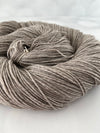 Sandy Shores, Treasured Yak Toes Sock Yarn, taupe gray brown natural yarn