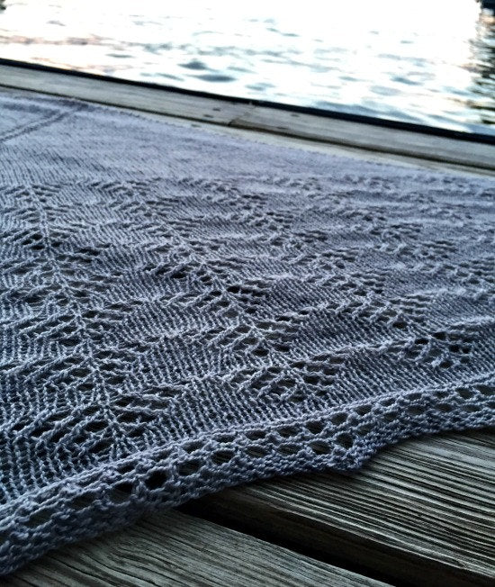PDF Ocean in the Moonlight Lace Shawl Knitting Pattern Lace Yarn Digital Download silver gray grey merino silk shawl pattern treasuregoddess