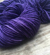 The King&#39;s Cloak Hand Dyed Yarn Dark Purple Worsted Weight Yarn Hand Painted yarn 218 yards Superwash Merino Wool Royal Purple Amethyst swm