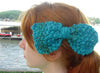 Hair Bow Knitting Pattern, handspun yarn pattern, hand spun yarn pattern, PDF download
