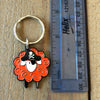 Pirate Sheep Enamel Keychain 1.5&quot; one and a half inch keychain for knitters, crocheters, spinners or pirates