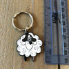 Pirate Sheep Enamel Keychain 1.5&quot; one and a half inch keychain for knitters, crocheters, spinners or pirates