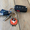 Pirate Sheep Enamel Keychain 1.5&quot; one and a half inch keychain for knitters, crocheters, spinners or pirates