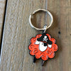 Pirate Sheep Enamel Keychain 1.5&quot; one and a half inch keychain for knitters, crocheters, spinners or pirates