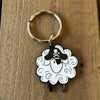 Pirate Sheep Enamel Keychain 1.5&quot; one and a half inch keychain for knitters, crocheters, spinners or pirates