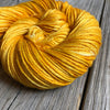 goldenrod yellow cashmere silk alpaca yarn, Hand Dyed DK Yarn, Poseidon&#39;s Trident, Treasured DK Luxe