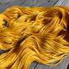 goldenrod yellow cashmere silk alpaca yarn, Hand Dyed DK Yarn, Poseidon&#39;s Trident, Treasured DK Luxe