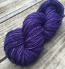 The King&#39;s Cloak Hand Dyed Yarn Dark Purple Worsted Weight Yarn Hand Painted yarn 218 yards Superwash Merino Wool Royal Purple Amethyst swm