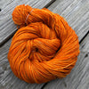 Hand Dyed Sock Yarn, Orange, Lusty Wench, Treasured Toes Sock Yarn