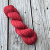 Hand Dyed Red Sock Yarn, crimson red yarn, Ruby Daggers, Treasured Toes