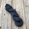 charcoal gray black Hand Dyed Worsted Weight Yarn, Gunpowder, Treasured Warmth