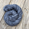 charcoal gray Hand Dyed Worsted Weight Yarn, Ghost Ship, Treasured Warmth