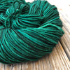 green Hand Dyed Worsted Weight Yarn, Treasure of the Emerald Isle, Treasured Warmth