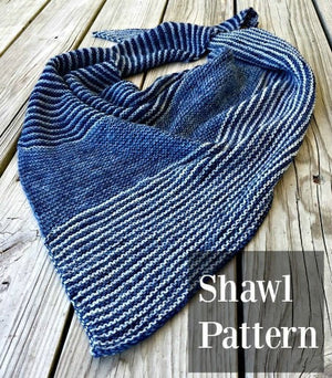 PDF Navigation at Sea Shawl Knitting Pattern Sock Yarn Digital Download Fingering Weight sockyarn shawl pattern gradient yarn hand dyed swm