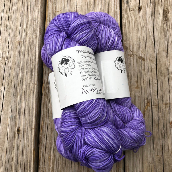 Hand Dyed Sock Yarn , Lilac Purple, Treasured Toes Sock Yarn, Avast ye Wildcats