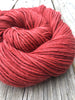 soft brick red cashmere silk alpaca yarn, Hand Dyed DK Yarn, Ruby Daggers, Treasured DK Luxe