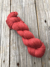 soft brick red cashmere silk alpaca yarn, Hand Dyed DK Yarn, Ruby Daggers, Treasured DK Luxe