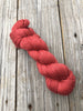 soft brick red cashmere silk alpaca yarn, Hand Dyed DK Yarn, Ruby Daggers, Treasured DK Luxe