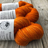 Hand Dyed Sock Yarn, Orange, Lusty Wench, Treasured Toes Sock Yarn