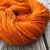 Hand Dyed Sock Yarn, Orange, Lusty Wench, Treasured Toes Sock Yarn